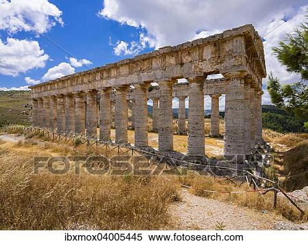 "Doric temple of the Elymians of Segesta, Province of Trapani, Sicily, Italy, Europe" View Large Photo Image Stock Photography - "Doric temple of the Elymians of Segesta, Province of Trapani, Sicily, Italy, Europe". Fotosearch