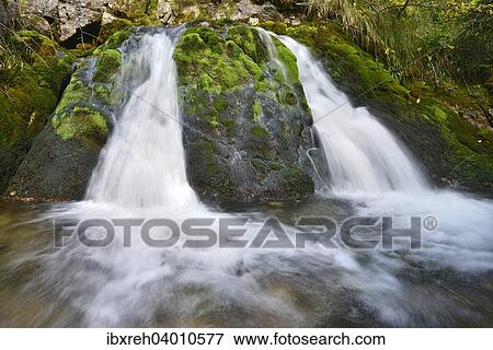 Stock Photo - "Doser waterfall in Haselgehr, Lech valley, Tyrol, Austria, Europe". Fotosearch
