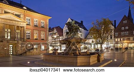 "Downtown with Market Square and Town Hall, Detmold, North Rhine-Westphalia, Germany, Europe" View Large Photo Image Stock Image - "Downtown with Market Square and Town Hall, Detmold, North Rhine-Westphalia, Germany, Europe". Fotosearch