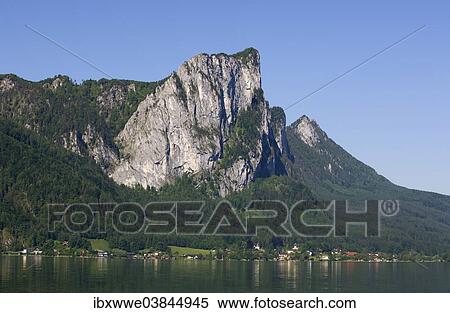 "Drachenwand mountain, Mondsee, Salzkammergut, Upper Austria, Austria, Europe" View Large Photo Image Stock Photography - "Drachenwand mountain, Mondsee, Salzkammergut, Upper Austria, Austria, Europe". Fotosearch