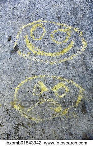 "Drawing on rock, faces, laughter and anger" View Large Photo Image Stock Image - "Drawing on rock, faces, laughter and anger". Fotosearch