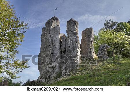 "Drei Zinnen rocks near Grossenohe, municipality of Hiltpoltstein, Little Switzerland, Upper Franconia, Franconia, Bavaria, Germany, Europe" View Large Photo Image Stock Photo - "Drei Zinnen rocks near Grossenohe, municipality of Hiltpoltstein, Little Switzerland, Upper Franconia, Franconia, Bavaria, Germany, Europe". Fotosearch