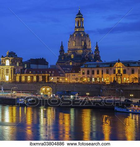 "Dresden Frauenkirche during the blue hour, UNESCO World Heritage Site, Elbe river, historic centre, Dresden, Saxony, Germany, Europe" View Large Photo Image Stock Photograph - "Dresden Frauenkirche during the blue hour, UNESCO World Heritage Site, Elbe river, historic centre, Dresden, Saxony, Germany, Europe". Fotosearch