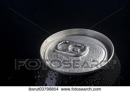 Picture - Drinks can with water condensation. Fotosearch