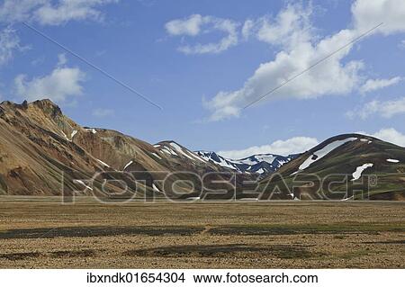 "Dry river bed in a volcanic landscape, Landmannalaugar, Iceland, Europe" View Large Photo Image Picture - "Dry river bed in a volcanic landscape, Landmannalaugar, Iceland, Europe". Fotosearch