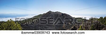 "Duraznero Volcano, """"Ruta de los Volcanes"""", Volcano Route, Cumbre Vieja Nature Park, La Palma, Canary Islands, Spain, Europe" View Large Photo Image Stock Image - "Duraznero Volcano, """"Ruta de los Volcanes"""", Volcano Route, Cumbre Vieja Nature Park, La Palma, Canary Islands, Spain, Europe". Fotosearch