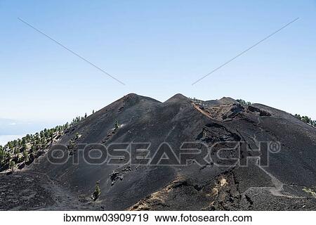 "Duraznero Volcano, """"Ruta de los Volcanes"""", Volcano Route, Cumbre Vieja Nature Park, La Palma, Canary Islands, Spain, Europe" View Large Photo Image Stock Photo - "Duraznero Volcano, """"Ruta de los Volcanes"""", Volcano Route, Cumbre Vieja Nature Park, La Palma, Canary Islands, Spain, Europe". Fotosearch