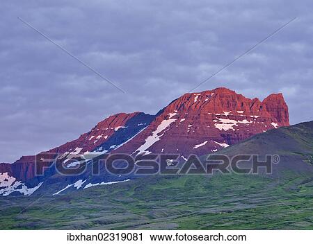 "Dyrfjoell massif in the morning light, Bakkageroi, Iceland, Europe" View Large Photo Image Stock Image - "Dyrfjoell massif in the morning light, Bakkageroi, Iceland, Europe". Fotosearch