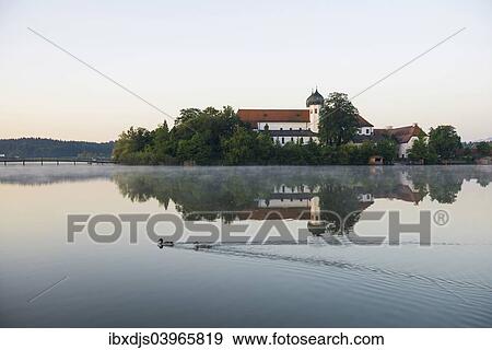 "Early morning at Seeon Abbey on an island in Seeoner See Lake, Seeon-Seebruck, Chiemgau, Upper Bavaria, Bavaria, Germany, Europe" View Large Photo Image Stock Photo - "Early morning at Seeon Abbey on an island in Seeoner See Lake, Seeon-Seebruck, Chiemgau, Upper Bavaria, Bavaria, Germany, Europe". Fotosearch
