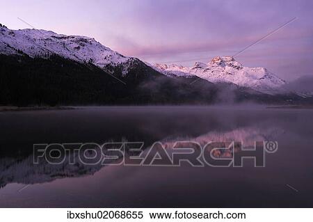 "Early morning on Lake Silvaplana, Mt Piz da la Margna at back, St. Moritz, Engadine, Grisons, Switzerland, Europe" View Large Photo Image Stock Photography - "Early morning on Lake Silvaplana, Mt Piz da la Margna at back, St. Moritz, Engadine, Grisons, Switzerland, Europe". Fotosearch