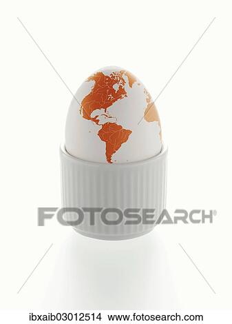 Egg as a globe with North America and South America View Large Photo Image Picture - Egg as a globe with North America and South America. Fotosearch