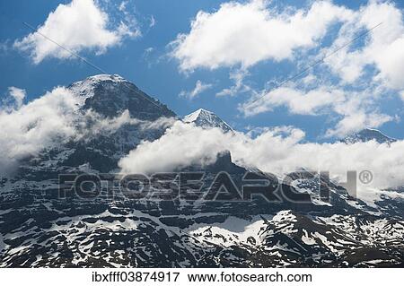 Stock Photo - "Eiger, Eiger north face, Monch, Jungfrau, Grindelwald, Interlaken-Oberhasli, Canton of Bern, Switzerland, Europe". Fotosearch