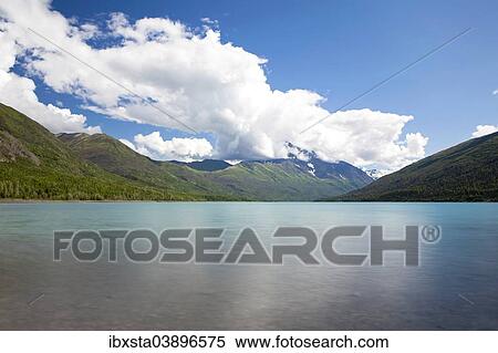 "Eklutna Lake in the Chugach Mountains, Alaska, United States, North America" View Large Photo Image Stock Photography - "Eklutna Lake in the Chugach Mountains, Alaska, United States, North America". Fotosearch