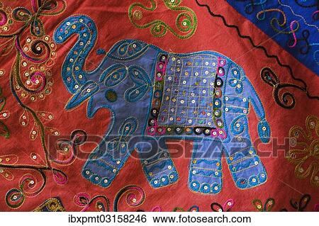 "Embroidered elephant on a piece of cloth, at an Arab souk, Granada, Granada province, Andalusia, Spain, Europe" View Large Photo Image Stock Photograph - "Embroidered elephant on a piece of cloth, at an Arab souk, Granada, Granada province, Andalusia, Spain, Europe". Fotosearch