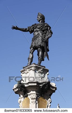 "Emperor Augustus, Augustusbrunnen fountain on the town hall square, Augsburg, Schwaben, Bavaria, Germany, Europe" View Large Photo Image Stock Photography - "Emperor Augustus, Augustusbrunnen fountain on the town hall square, Augsburg, Schwaben, Bavaria, Germany, Europe". Fotosearch