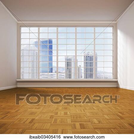 "Empty living room, 3D illustration" View Large Photo Image Stock Photograph - "Empty living room, 3D illustration". Fotosearch
