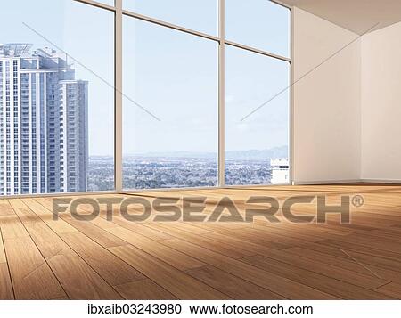 Empty room in front of a skyline View Large Photo Image Stock Image - Empty room in front of a skyline. Fotosearch