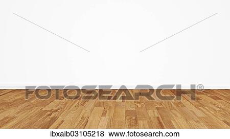 "Empty room, white wall, wooden floor, 3D illustration" View Large Photo Image Stock Photo - "Empty room, white wall, wooden floor, 3D illustration". Fotosearch
