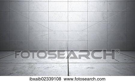 "Empty room with walls made of concrete slabs and a smooth concrete floor, 3D illustration" View Large Photo Image Stock Photo - "Empty room with walls made of concrete slabs and a smooth concrete floor, 3D illustration". Fotosearch