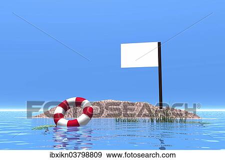 "Empty sign and swimming tire in the sea on an island, 3D graphics" View Large Photo Image Stock Photo - "Empty sign and swimming tire in the sea on an island, 3D graphics". Fotosearch