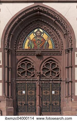 "Entrance of the Herz Jesu-Kirche, or Sacred Heart Church, built in the style of Historicism, consecrated in 1897, Freiburg, Baden-Wurttemberg, Germany, Europe" View Large Photo Image Picture - "Entrance of the Herz Jesu-Kirche, or Sacred Heart Church, built in the style of Historicism, consecrated in 1897, Freiburg, Baden-Wurttemberg, Germany, Europe". Fotosearch