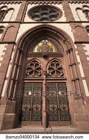 "Entrance of the Herz Jesu-Kirche, or Sacred Heart Church, built in the style of Historicism, consecrated in 1897, Freiburg, Baden-Wurttemberg, Germany, Europe" View Large Photo Image Picture - "Entrance of the Herz Jesu-Kirche, or Sacred Heart Church, built in the style of Historicism, consecrated in 1897, Freiburg, Baden-Wurttemberg, Germany, Europe". Fotosearch
