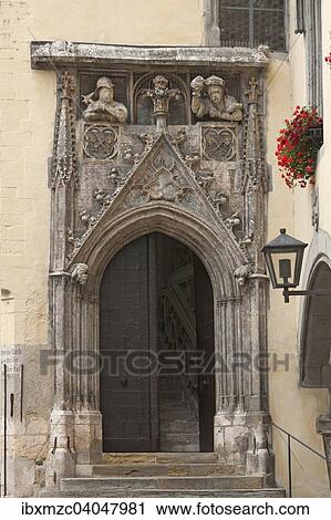 "Entrance of the Old Town Hall, 16th century, Regensburg, Upper Palatinate, Bavaria, Germany, Europe" View Large Photo Image Stock Image - "Entrance of the Old Town Hall, 16th century, Regensburg, Upper Palatinate, Bavaria, Germany, Europe". Fotosearch