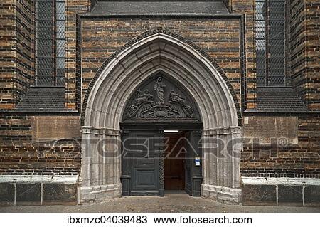 "Entrance, St. Mary's Church, brick Gothic, 1290 - 15th century, Rostock, Mecklenburg-Western Pomerania, Germany, Europe" View Large Photo Image Stock Image - "Entrance, St. Mary's Church, brick Gothic, 1290 - 15th century, Rostock, Mecklenburg-Western Pomerania, Germany, Europe". Fotosearch