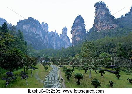 "Entrance to the Zhangjiajie National Forest Park, Hunan Province, China, Asia" View Large Photo Image Stock Photography - "Entrance to the Zhangjiajie National Forest Park, Hunan Province, China, Asia". Fotosearch