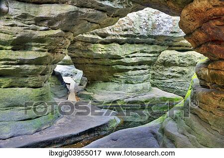Stock Photo - "Erroneous Rocks, Bledne Skaly, Gor Stolowych National Park, Poland, Europe". Fotosearch