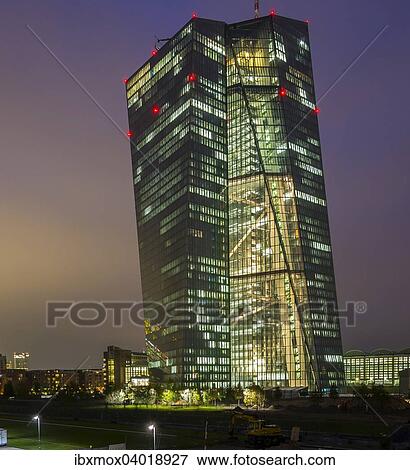 "European Central Bank, ECB, at dusk, Frankfurt am Main, Hesse, Germany, Europe" View Large Photo Image Stock Photo - "European Central Bank, ECB, at dusk, Frankfurt am Main, Hesse, Germany, Europe". Fotosearch