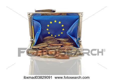 European coins in a blue purse with euro-stars View Large Photo Image Stock Image - European coins in a blue purse with euro-stars. Fotosearch