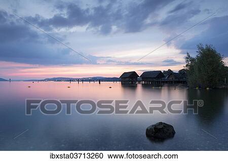 "Evening at Lake Constance with stilt houses, Lake Constanz, near Uhldingen, Baden-Wurttemberg, Germany, Europe" View Large Photo Image Stock Image - "Evening at Lake Constance with stilt houses, Lake Constanz, near Uhldingen, Baden-Wurttemberg, Germany, Europe". Fotosearch