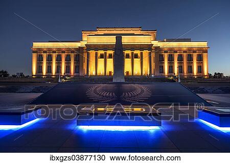 "Evening mood at the Auckland War Memorial Museum or Tamaki Paenga Hira, cultural-historical and natural history museum, Auckland, North Island, New Zealand, Oceania" View Large Photo Image Stock Image - "Evening mood at the Auckland War Memorial Museum or Tamaki Paenga Hira, cultural-historical and natural history museum, Auckland, North Island, New Zealand, Oceania". Fotosearch