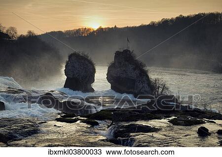 "Evening mood at the Rhine Falls with the Schaufelsen rock, right, Canton of Schaffhausen, Switzerland, Europe" View Large Photo Image Stock Image - "Evening mood at the Rhine Falls with the Schaufelsen rock, right, Canton of Schaffhausen, Switzerland, Europe". Fotosearch