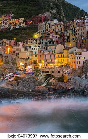 "Evening mood, fishing village Manarola, Cinque Terre, UNESCO World Heritage Site, Italian Riviera, Liguria, Levante, Italy, Europe" View Large Photo Image Stock Photo - "Evening mood, fishing village Manarola, Cinque Terre, UNESCO World Heritage Site, Italian Riviera, Liguria, Levante, Italy, Europe". Fotosearch