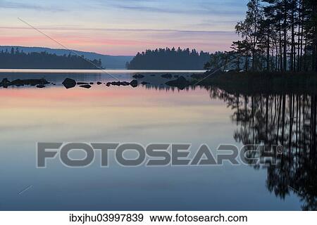 "Evening mood in the Glaskogen nature reserve, Buvattnet, Lenungshammar, Varmland, Sweden, Europe" View Large Photo Image Stock Photo - "Evening mood in the Glaskogen nature reserve, Buvattnet, Lenungshammar, Varmland, Sweden, Europe". Fotosearch