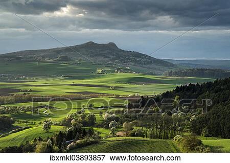 "Evening mood in the volcanic landscape Hegau with Mt Hohenstoffeln, Baden-Wurttemberg, Germany, Europe" View Large Photo Image Stock Photo - "Evening mood in the volcanic landscape Hegau with Mt Hohenstoffeln, Baden-Wurttemberg, Germany, Europe". Fotosearch