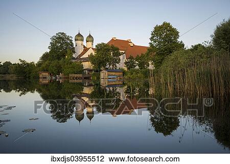 "Evening mood, Seeon Abbey in Seeoner See lake, Seeon-Seebruck, Chiemgau, Upper Bavaria, Bavaria, Germany, Europe" View Large Photo Image Stock Image - "Evening mood, Seeon Abbey in Seeoner See lake, Seeon-Seebruck, Chiemgau, Upper Bavaria, Bavaria, Germany, Europe". Fotosearch
