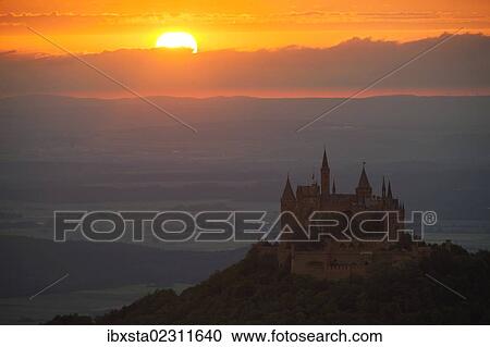 "Evening mood with sunset near Burg Hohenzollern Castle, Swabian Alb, Baden-Wuerttemberg, Germany, Europe, PublicGround, Europe" View Large Photo Image Stock Image - "Evening mood with sunset near Burg Hohenzollern Castle, Swabian Alb, Baden-Wuerttemberg, Germany, Europe, PublicGround, Europe". Fotosearch