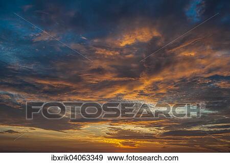Evening sky View Large Photo Image Stock Photo - Evening sky. Fotosearch