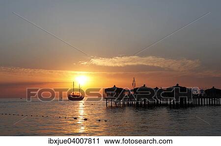 "Excursion boat, sailing ship at the pier at sunset, Manavgat, Antalya, Turkey, Asia" View Large Photo Image Stock Image - "Excursion boat, sailing ship at the pier at sunset, Manavgat, Antalya, Turkey, Asia". Fotosearch