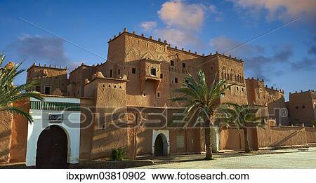 "Exterior of the mud brick Taourirt Kasbah built by Pasha Glaoui, Unesco World Heritage Site, Ouarzazate, Morocco, Africa" View Large Photo Image Stock Image - "Exterior of the mud brick Taourirt Kasbah built by Pasha Glaoui, Unesco World Heritage Site, Ouarzazate, Morocco, Africa". Fotosearch