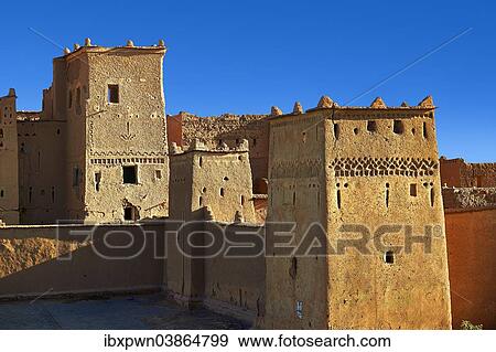 "Exterior of the mud brick Taourirt Kasbah built by Pasha Glaoui, Unesco World Heritage Site, Ouarzazate, Morocco, Africa" View Large Photo Image Stock Photo - "Exterior of the mud brick Taourirt Kasbah built by Pasha Glaoui, Unesco World Heritage Site, Ouarzazate, Morocco, Africa". Fotosearch