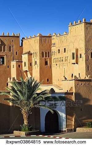 "Exterior of the mud brick Taourirt Kasbah built by Pasha Glaoui, Unesco World Heritage Site, Ouarzazate, Morocco, Africa" View Large Photo Image Stock Photography - "Exterior of the mud brick Taourirt Kasbah built by Pasha Glaoui, Unesco World Heritage Site, Ouarzazate, Morocco, Africa". Fotosearch