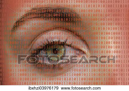 "Eye with binary numbers, symbolic image for digitalisation" View Large Photo Image Stock Photo - "Eye with binary numbers, symbolic image for digitalisation". Fotosearch
