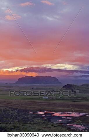 "Eyjafjallajoekull at sunset, Dyrholaey, Vik i Myrdal, Southern Region, Iceland, Europe" View Large Photo Image Stock Image - "Eyjafjallajoekull at sunset, Dyrholaey, Vik i Myrdal, Southern Region, Iceland, Europe". Fotosearch