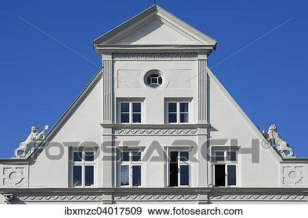 "Facade of a Classicistic house from 1800, Luneburg, Lower Saxony, Germany, Europe" View Large Photo Image Stock Photo - "Facade of a Classicistic house from 1800, Luneburg, Lower Saxony, Germany, Europe". Fotosearch