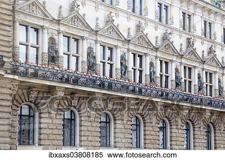 "Facade of the city hall, Hamburg, Germany, Europe" View Large Photo Image Stock Photography - "Facade of the city hall, Hamburg, Germany, Europe". Fotosearch