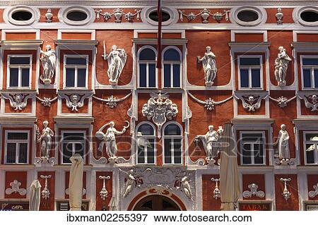 "Facade of the Hacklhaus building, Leoben, Upper Styria, Styria, Austria, Europe, PublicGround, Europe" View Large Photo Image Stock Photo - "Facade of the Hacklhaus building, Leoben, Upper Styria, Styria, Austria, Europe, PublicGround, Europe". Fotosearch